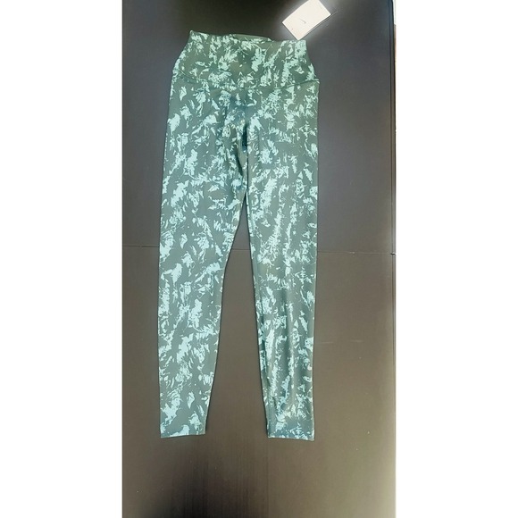 Nike one womens dri-fit size XS dark green/light green ankle leggings - Picture 1 of 4